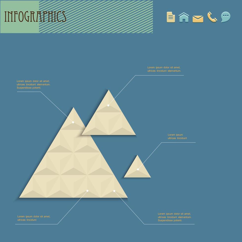 geometrisk designmall för infographics vektor