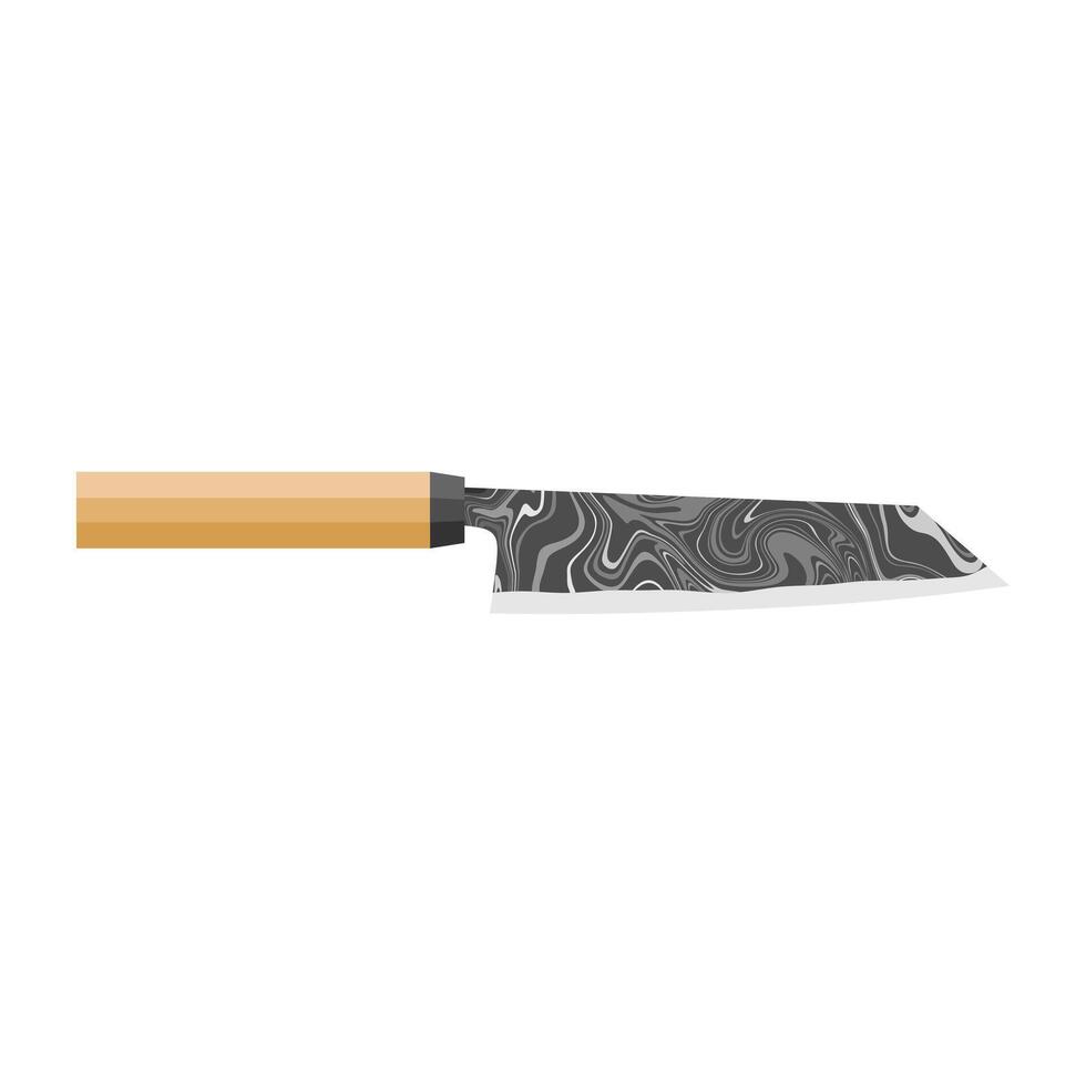 Bunka Messer eben Design Illustration. traditionell japanisch Küche Messer vektor