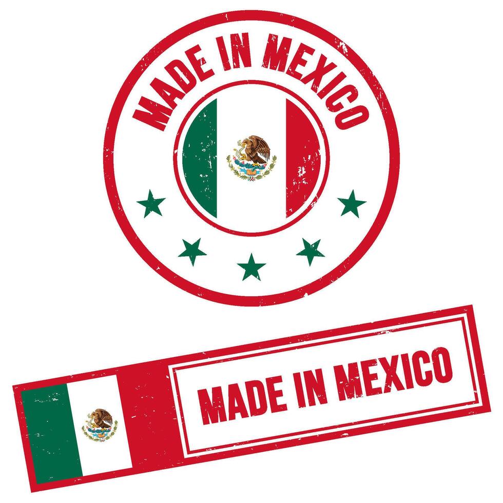 gemacht im Mexiko Briefmarke Zeichen Grunge Stil vektor