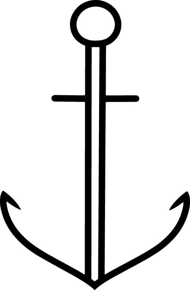 skiss ankare ClipArt hav symbol illustration vektor