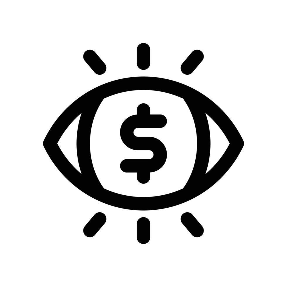 Vision Symbol. Linie Symbol zum Ihre Webseite, Handy, Mobiltelefon, Präsentation, und Logo Design. vektor