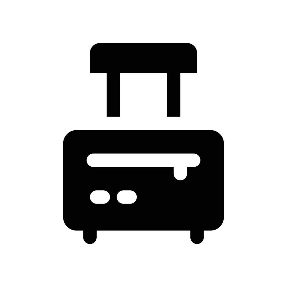 bagage ikon. glyf ikon för din hemsida, mobil, presentation, och logotyp design. vektor