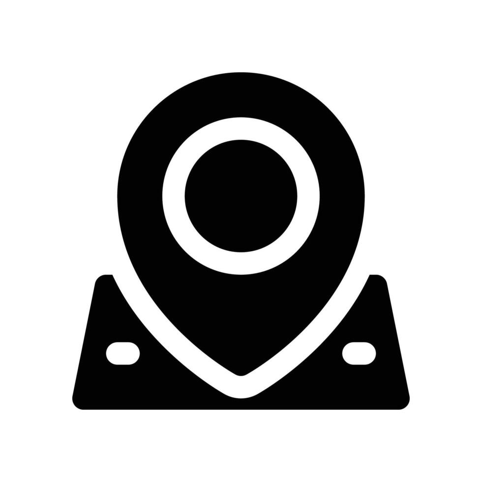 Ort Symbol. Glyphe Symbol zum Ihre Webseite, Handy, Mobiltelefon, Präsentation, und Logo Design. vektor