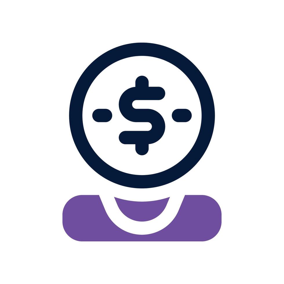 Geld Ort Symbol. Dual Ton Symbol zum Ihre Webseite, Handy, Mobiltelefon, Präsentation, und Logo Design. vektor