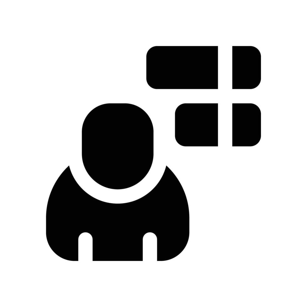 profil ikon. glyf ikon för din hemsida, mobil, presentation, och logotyp design. vektor