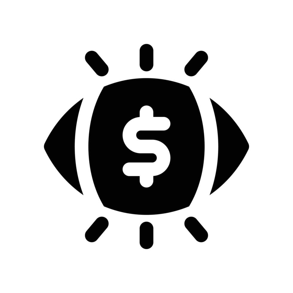 Vision Symbol. Glyphe Symbol zum Ihre Webseite, Handy, Mobiltelefon, Präsentation, und Logo Design. vektor