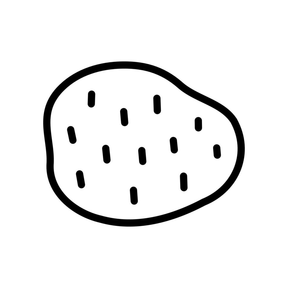 potatis ikon i linje stil design isolerat på vit bakgrund. redigerbar stroke. vektor