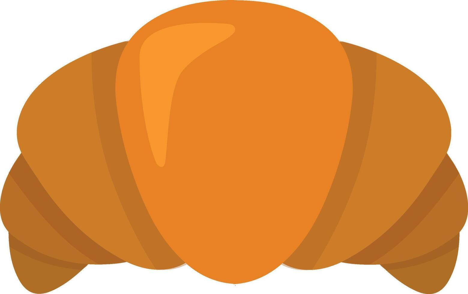 Französisch Croissant Illustration eben Stil Logo Symbol vektor