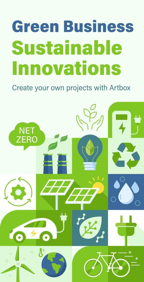 Grün Geschäft nachhaltig Innovation Vertikale Hintergrund vektor