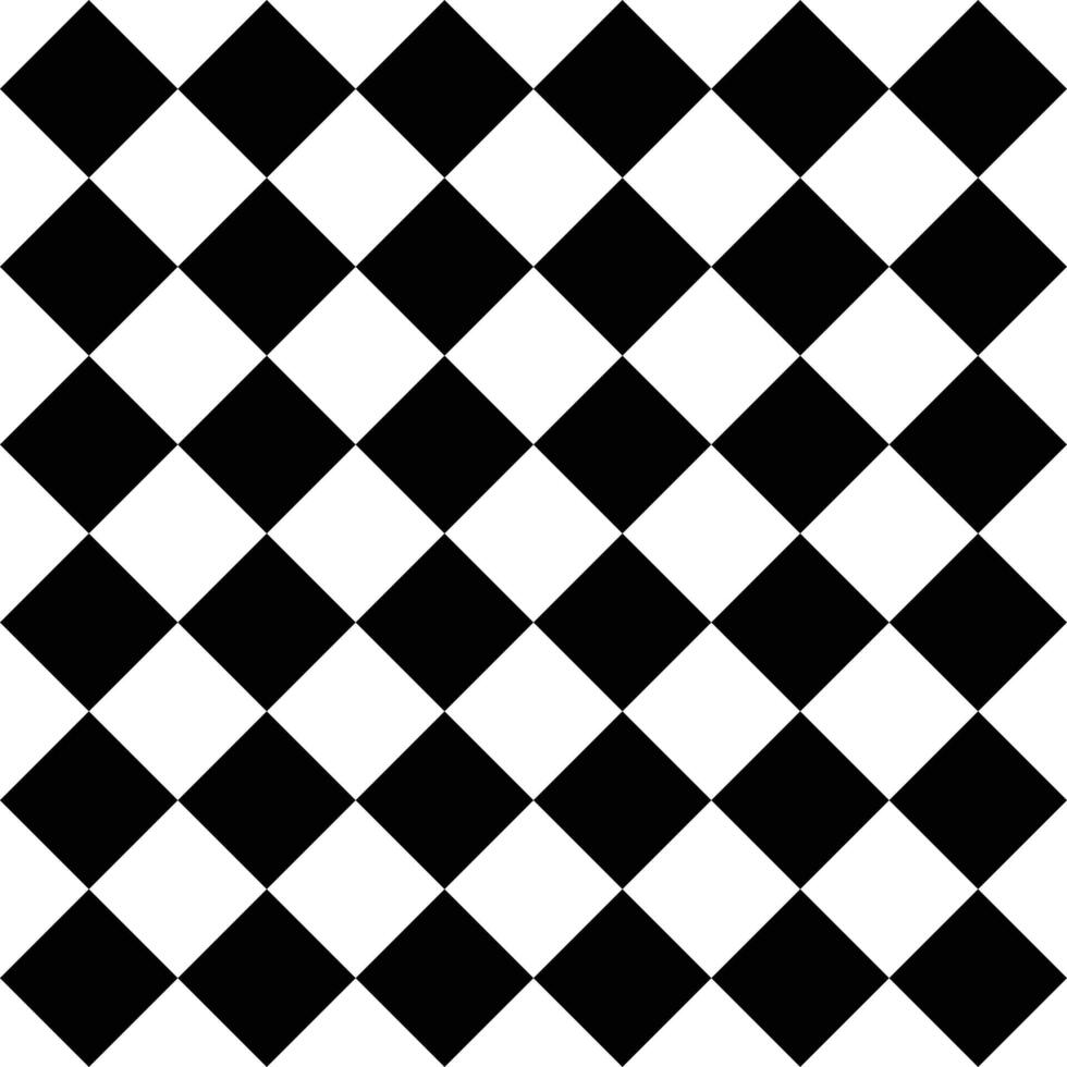 Platz schwarz und Weiß Muster. einfach Rauten kariert Muster. vektor