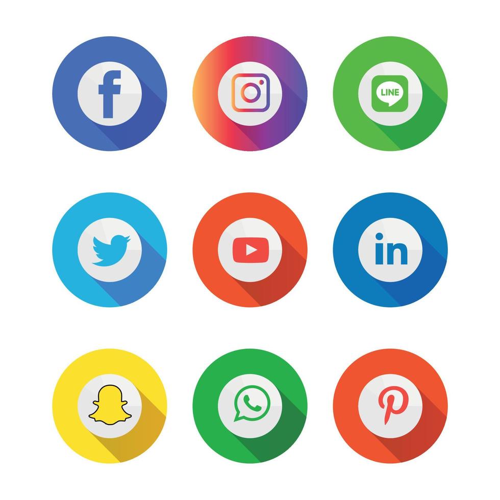 Social Media flache Icons Technologie, Netzwerk. Hintergrund-Gruppe Smiley-Gesicht-Verkauf. teilen, mögen, vektorillustration twitter, youtube, whatsapp, snapchat, facebook, instagram, tick tack, tok vektor