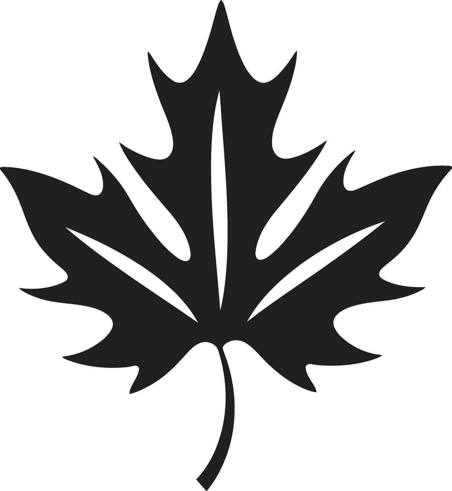 lugn spår blad silhuett i organisk oas emblem med blad silhuett vektor