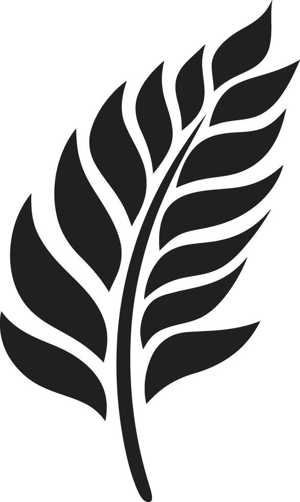 botanisk skönhet av blad silhuett grönskande vibrafon blad silhuett emblem i vektor