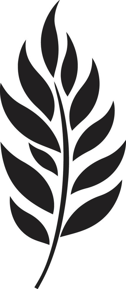 lugn löv blad silhuett i eterisk lövverk emblem med blad silhuett vektor
