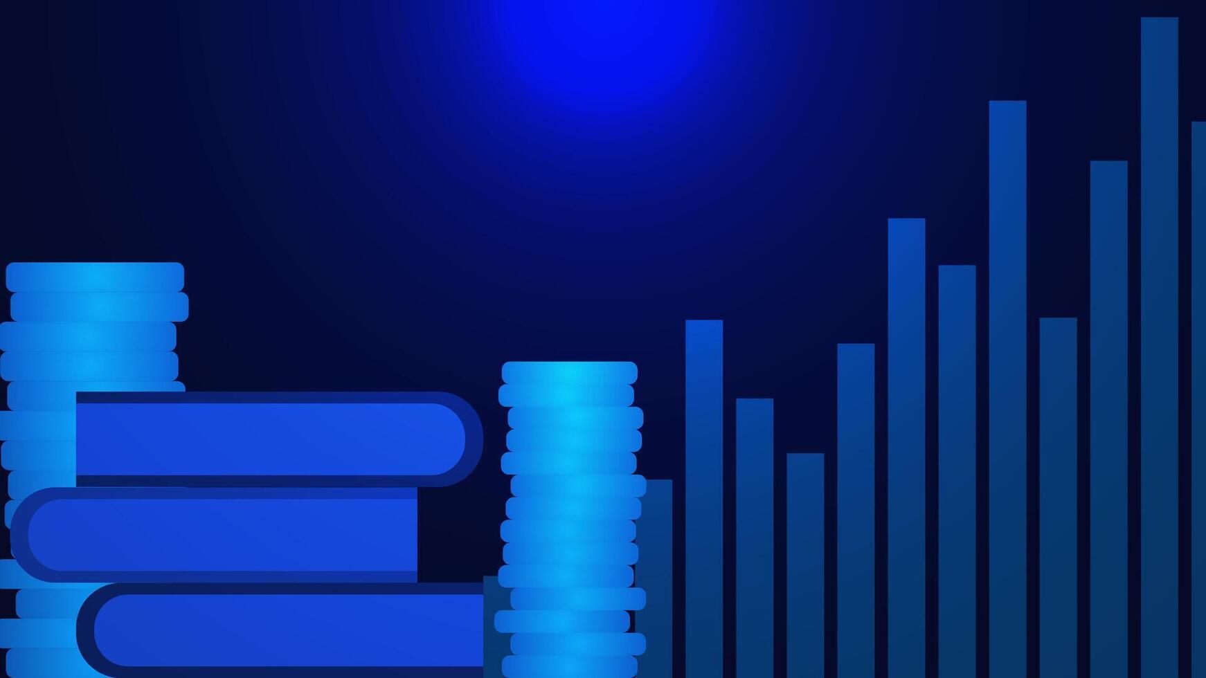 Stapel von Münzen und Buch mit Diagramm Graph zum finanziell, Investition und Geschäft Bildung Konzept. vektor