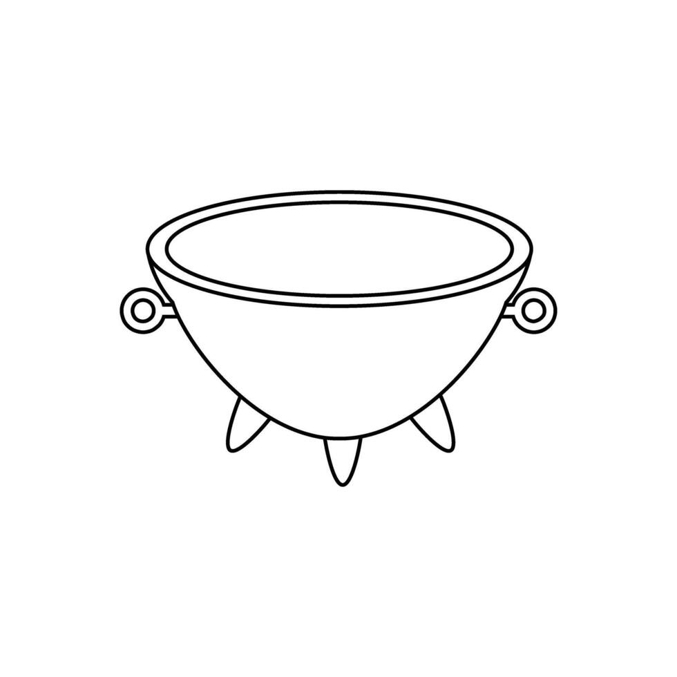 kittel ikon. panna illustration tecken. pott symbol. kastrull logotyp. vektor