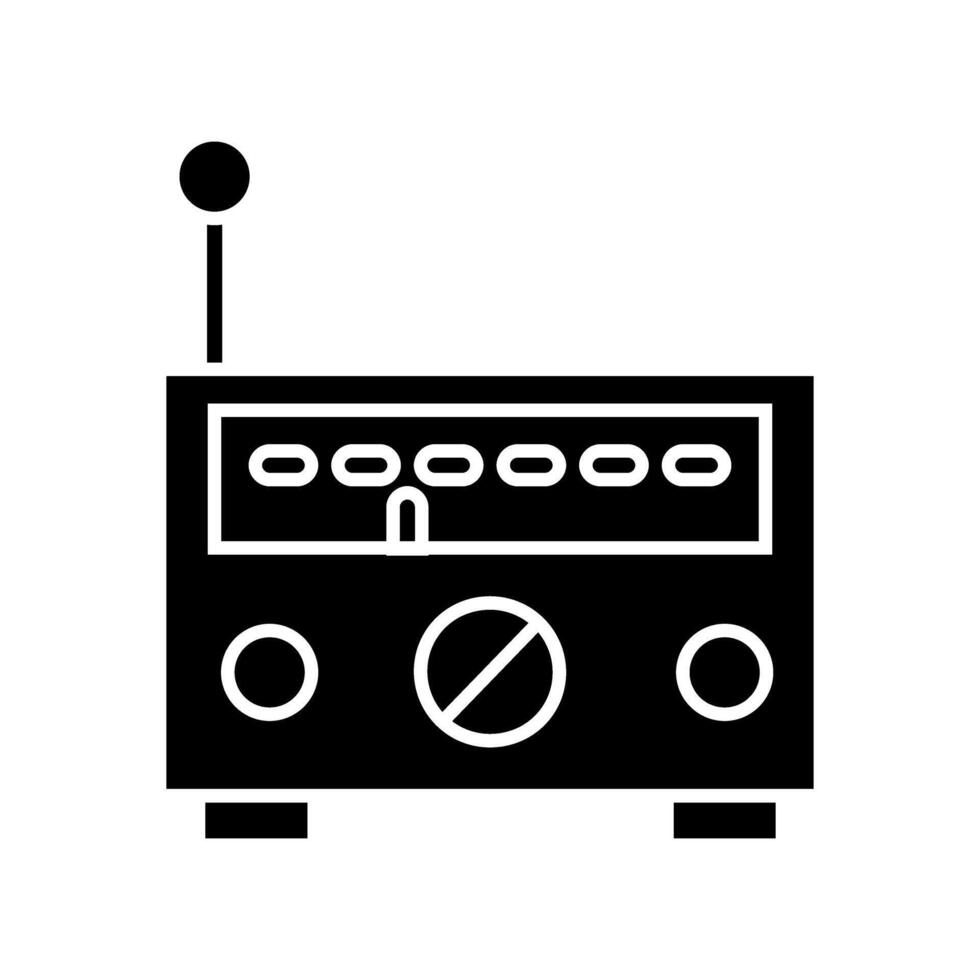 radio ikon. radio Vinka illustration tecken. musik symbol eller logotyp. vektor