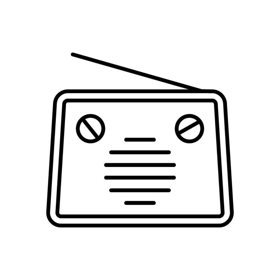 radio ikon. radio Vinka illustration tecken. musik symbol eller logotyp. vektor