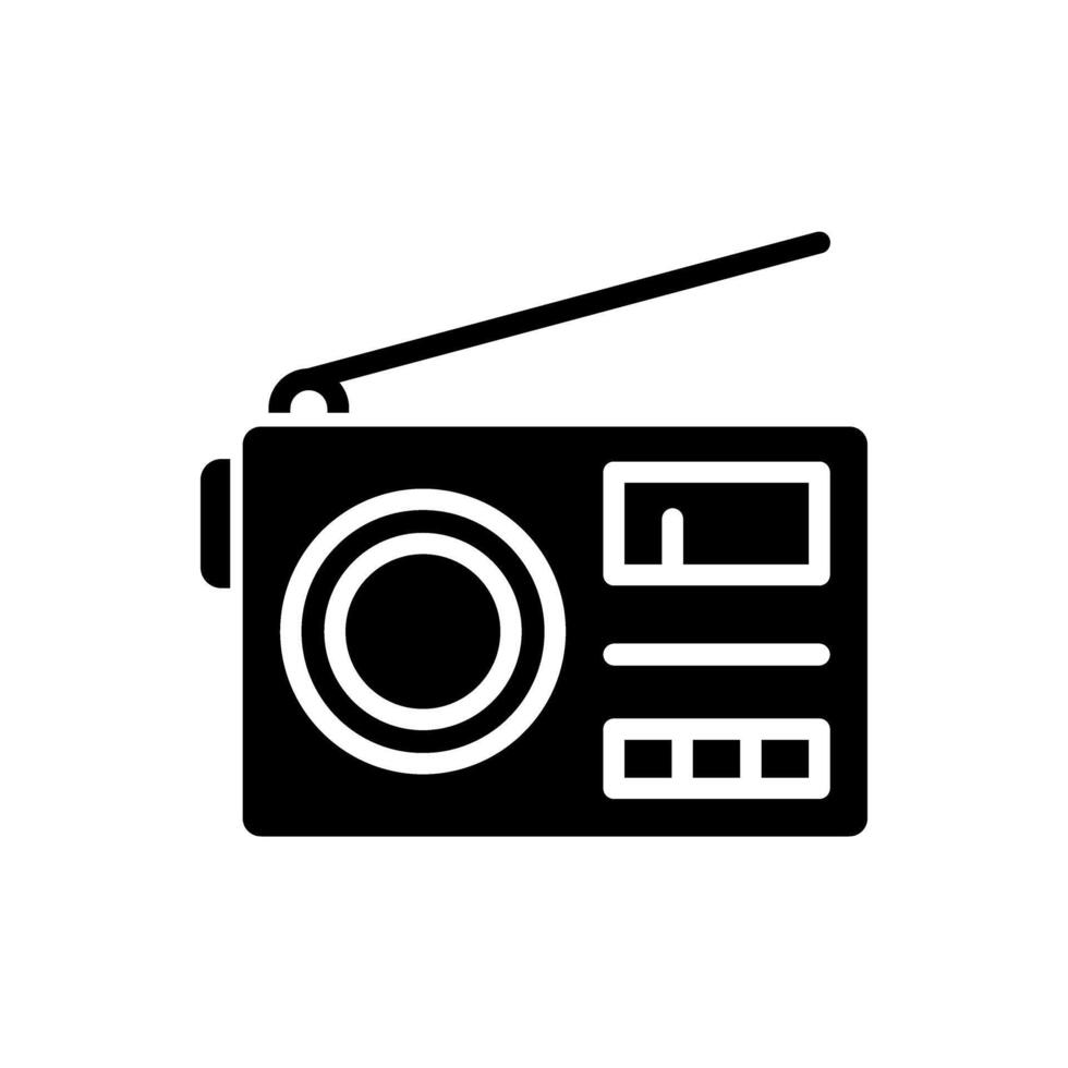 radio ikon. radio Vinka illustration tecken. musik symbol eller logotyp. vektor