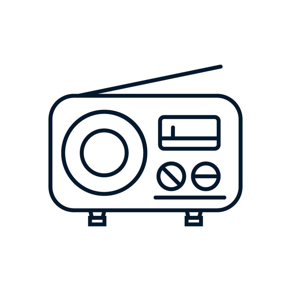 Radio Symbol. Radio Welle Illustration unterzeichnen. Musik- Symbol oder Logo. vektor