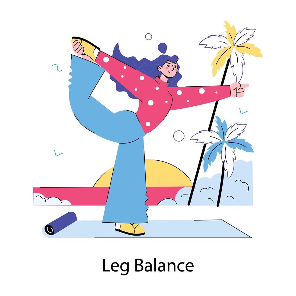 modisch Bein Balance vektor
