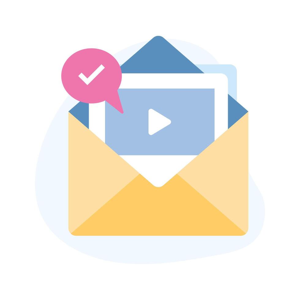 Email Marketing im modisch Stil Symbol, editierbar vektor