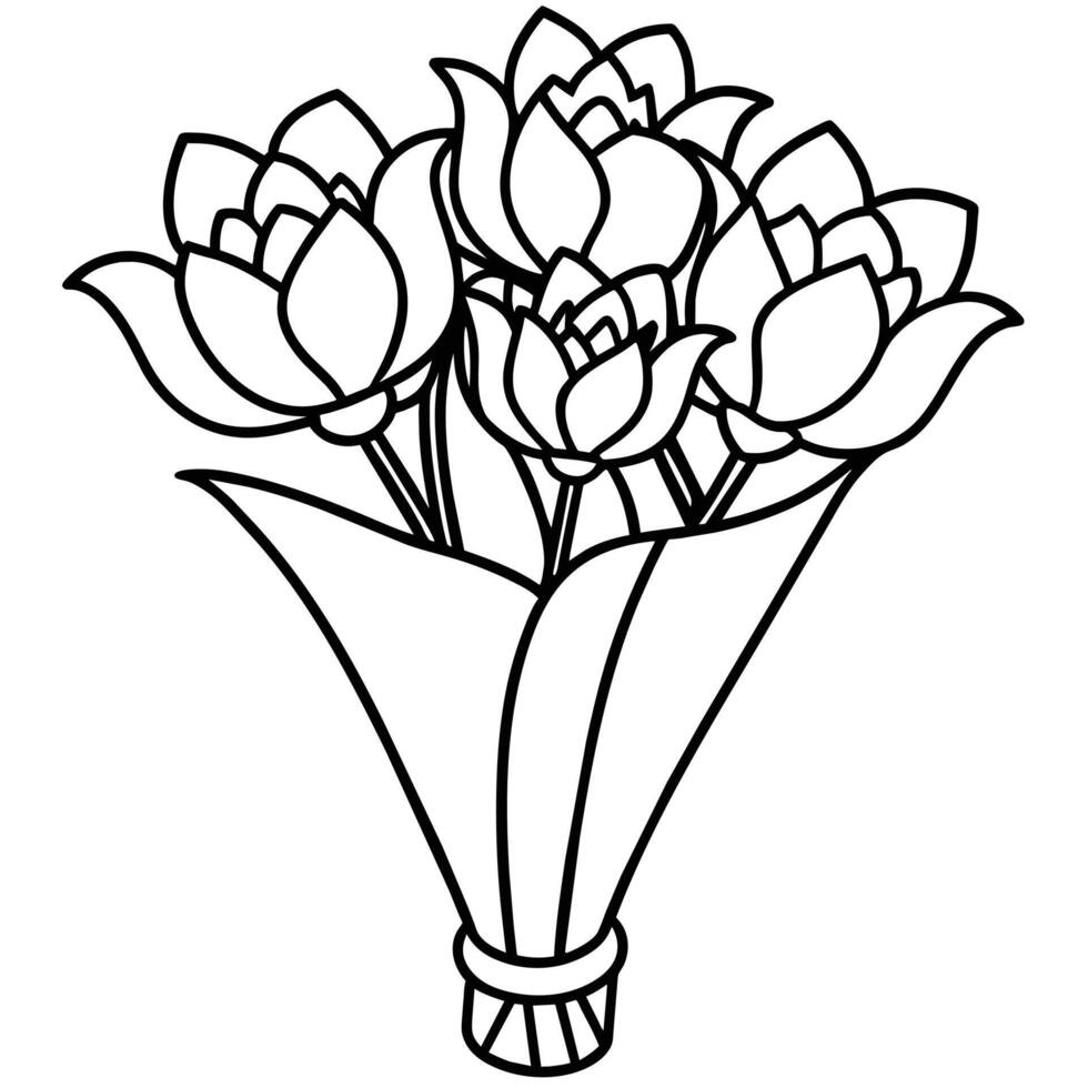 Blume isoliert Färbung Seite zum Kinder Illustration vektor