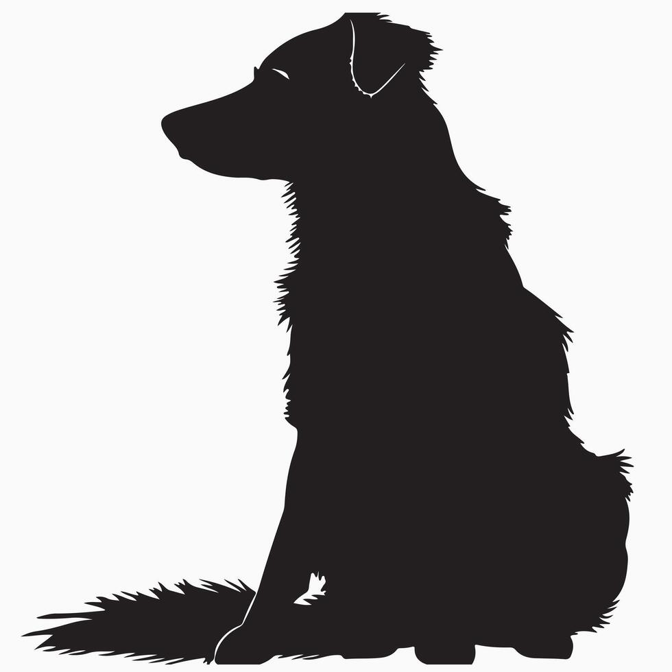 großartig Silhouetten von Hund Weiß Hintergrund vektor