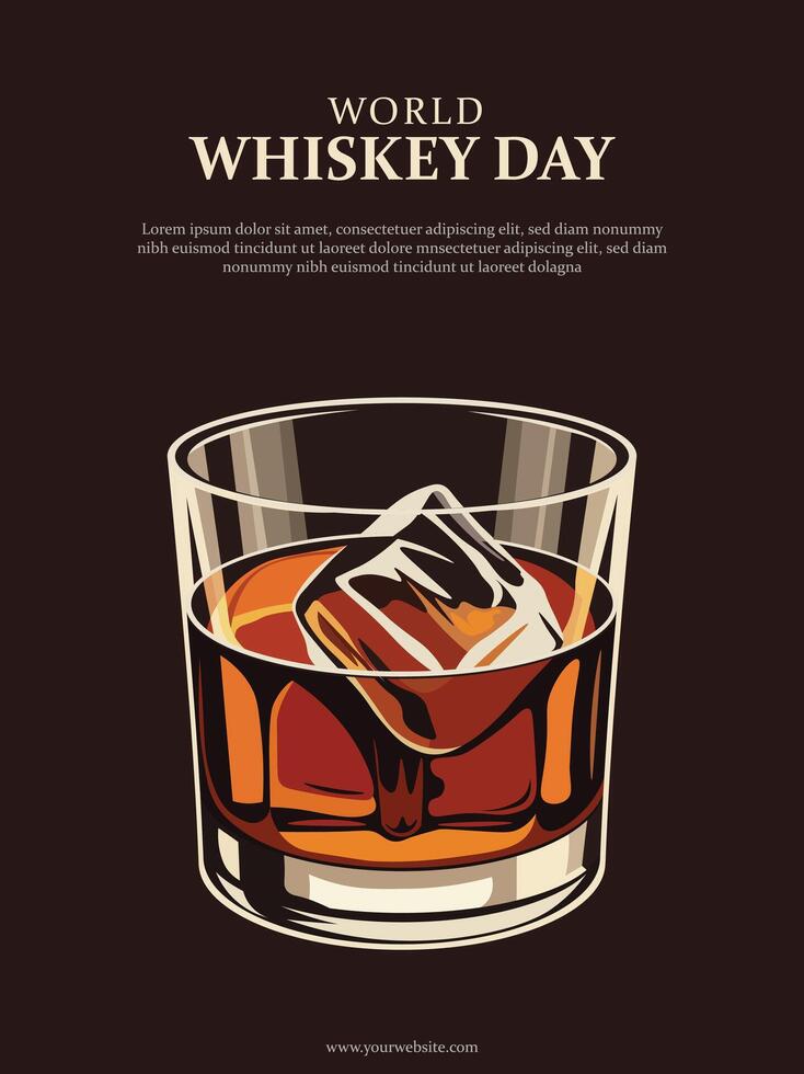 värld whisky dag bakgrund. vektor