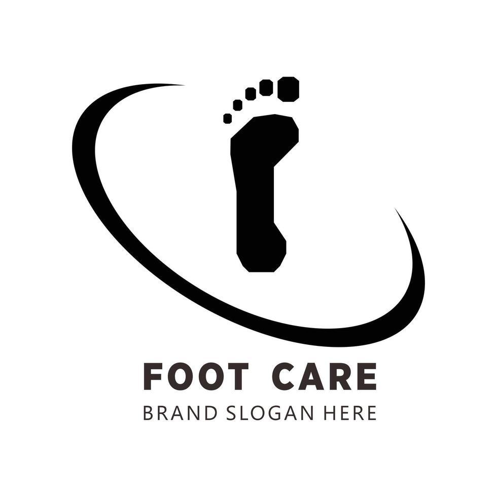 Fuß Pflege Podologie Logo mit einfach Design Prämie Qualität vektor
