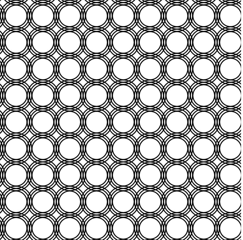 abstrakt Textur im das bilden von ein nahtlos geometrisch Muster von Kreise und Ringe auf ein Weiß Hintergrund vektor
