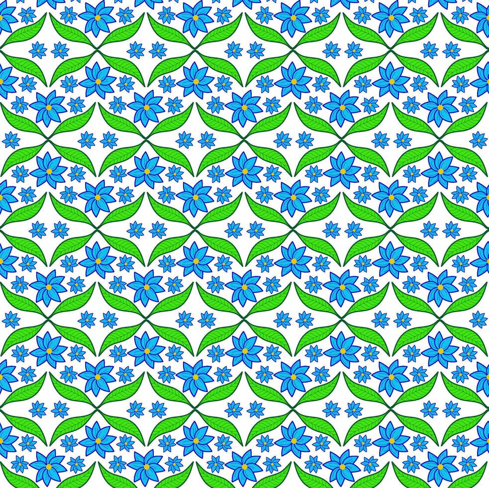 Textur im das bilden von ein Blumen- Muster von Blau Blumen auf ein Weiß Hintergrund vektor