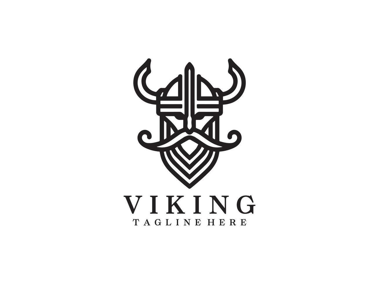 viking logotyp design mall vektor