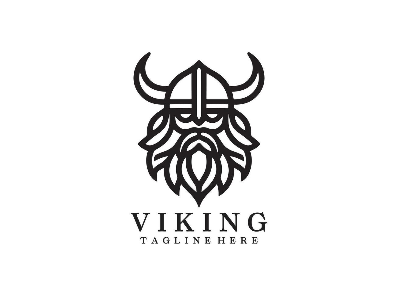 Wikinger Logo Design Vorlage vektor