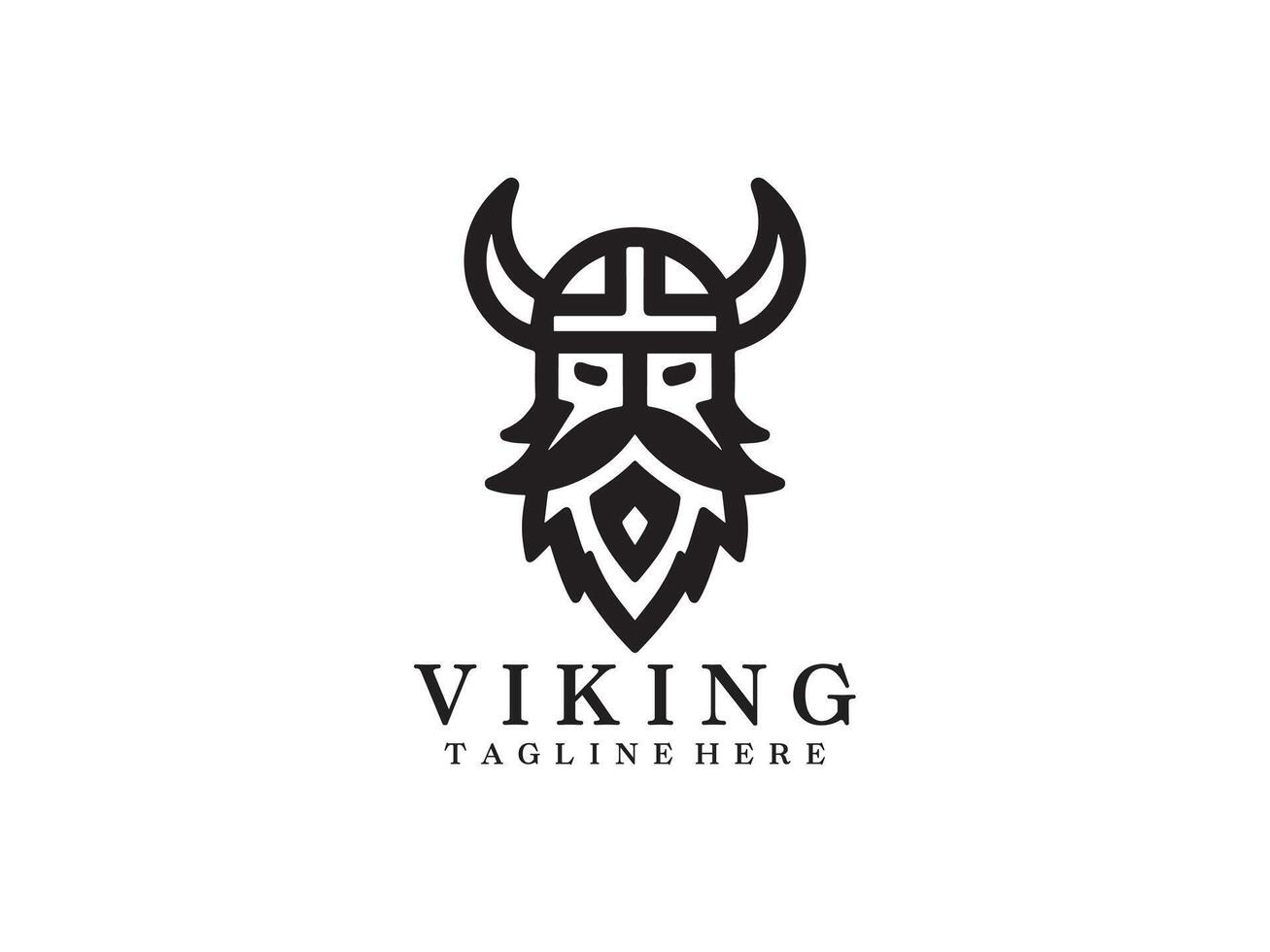 Wikinger Logo Design Vorlage vektor