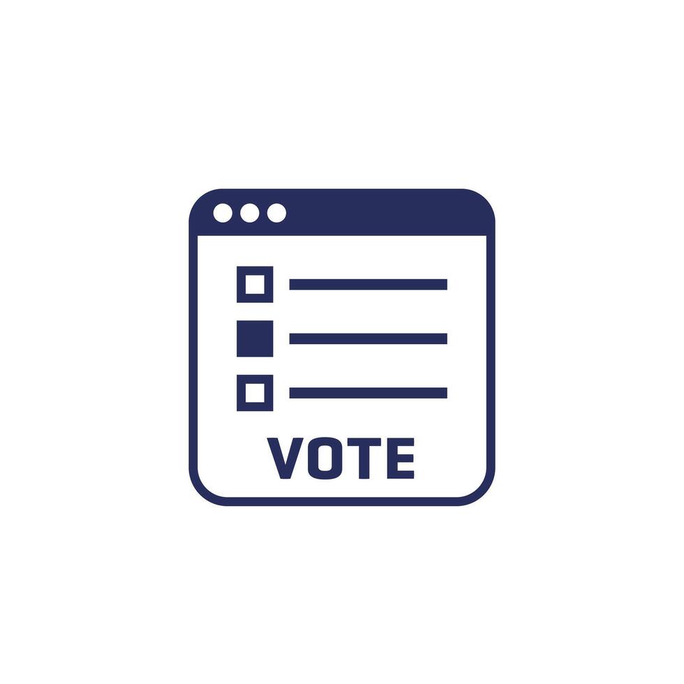 rösta eller uppkopplad röstning ikon på vit vektor
