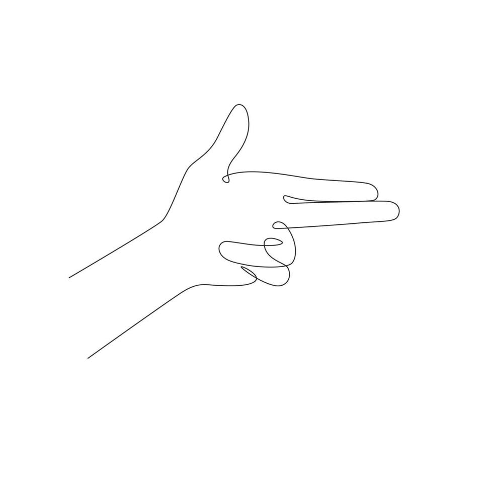 hand gest kontinuerliga linje design. kontinuerliga linje hand illustration. linjekonst. vektor