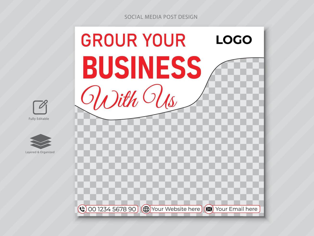 företags- digital marknadsföring byrå social media posta design mall. vektor