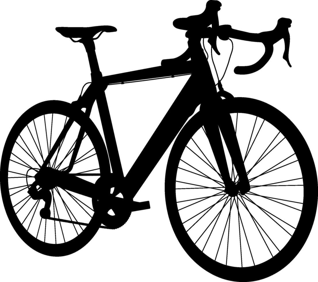 svart silhuett av en cykel utan bakgrund vektor
