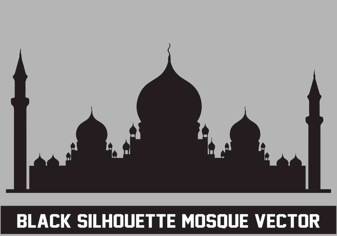 Moschee Silhouette bündeln Weiß Hintergrund vektor