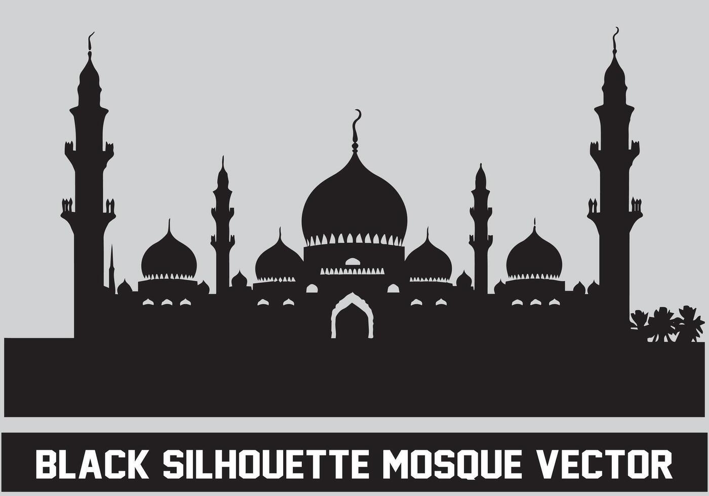 Moschee Silhouette schwarz Farbe zum islamisch Design vektor