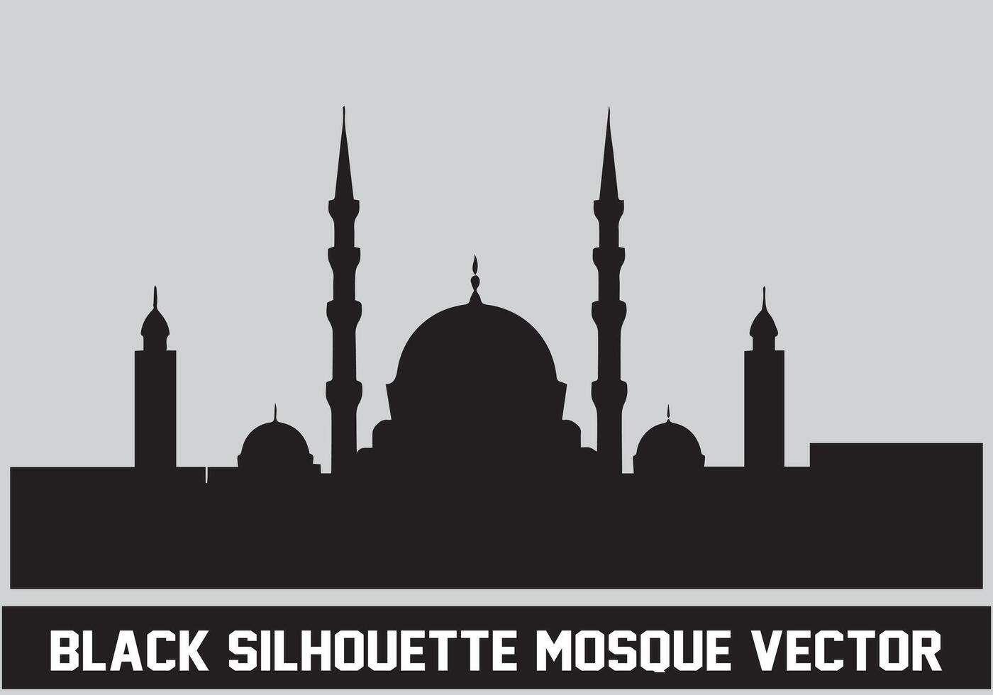 Moschee Silhouette bündeln Weiß Hintergrund vektor