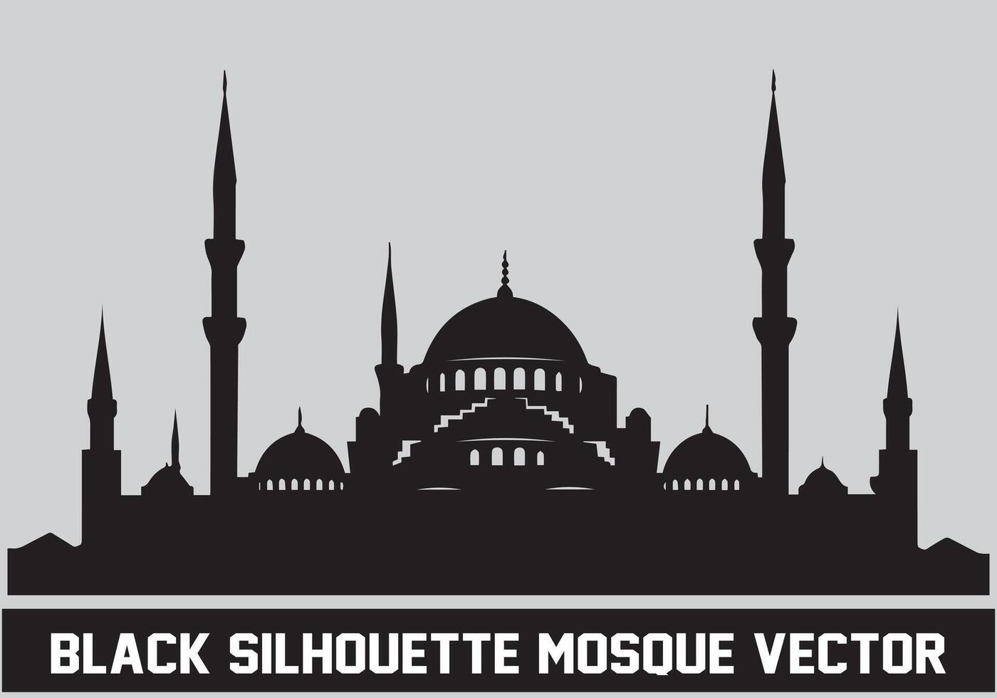 Moschee schwarz Silhouette Symbol Illustration zum islamisch Element vektor