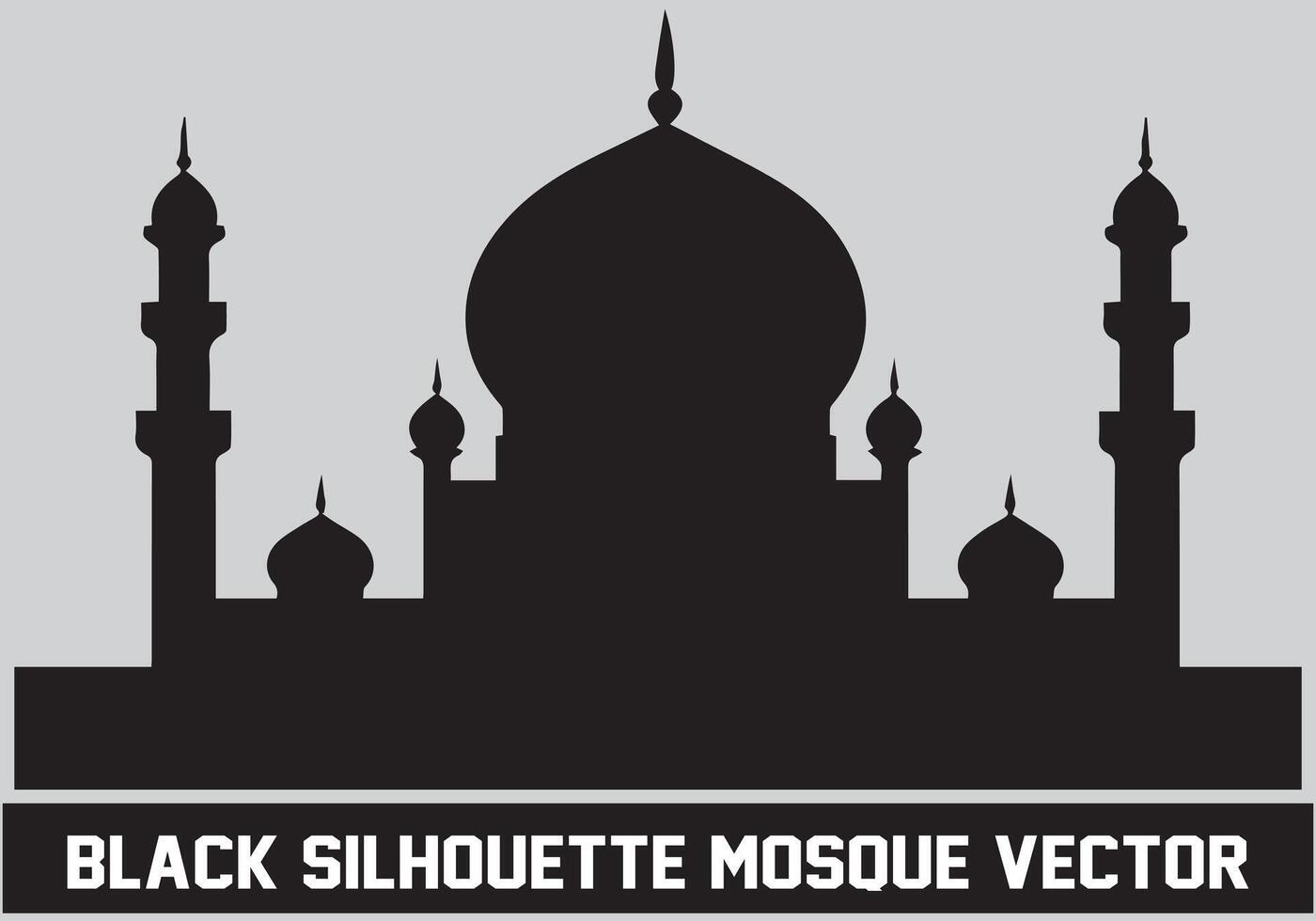 Moschee schwarz Silhouette Symbol Illustration zum islamisch Element vektor