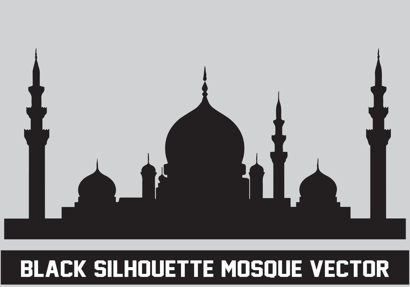 Moschee Silhouette schwarz Farbe zum islamisch Design vektor