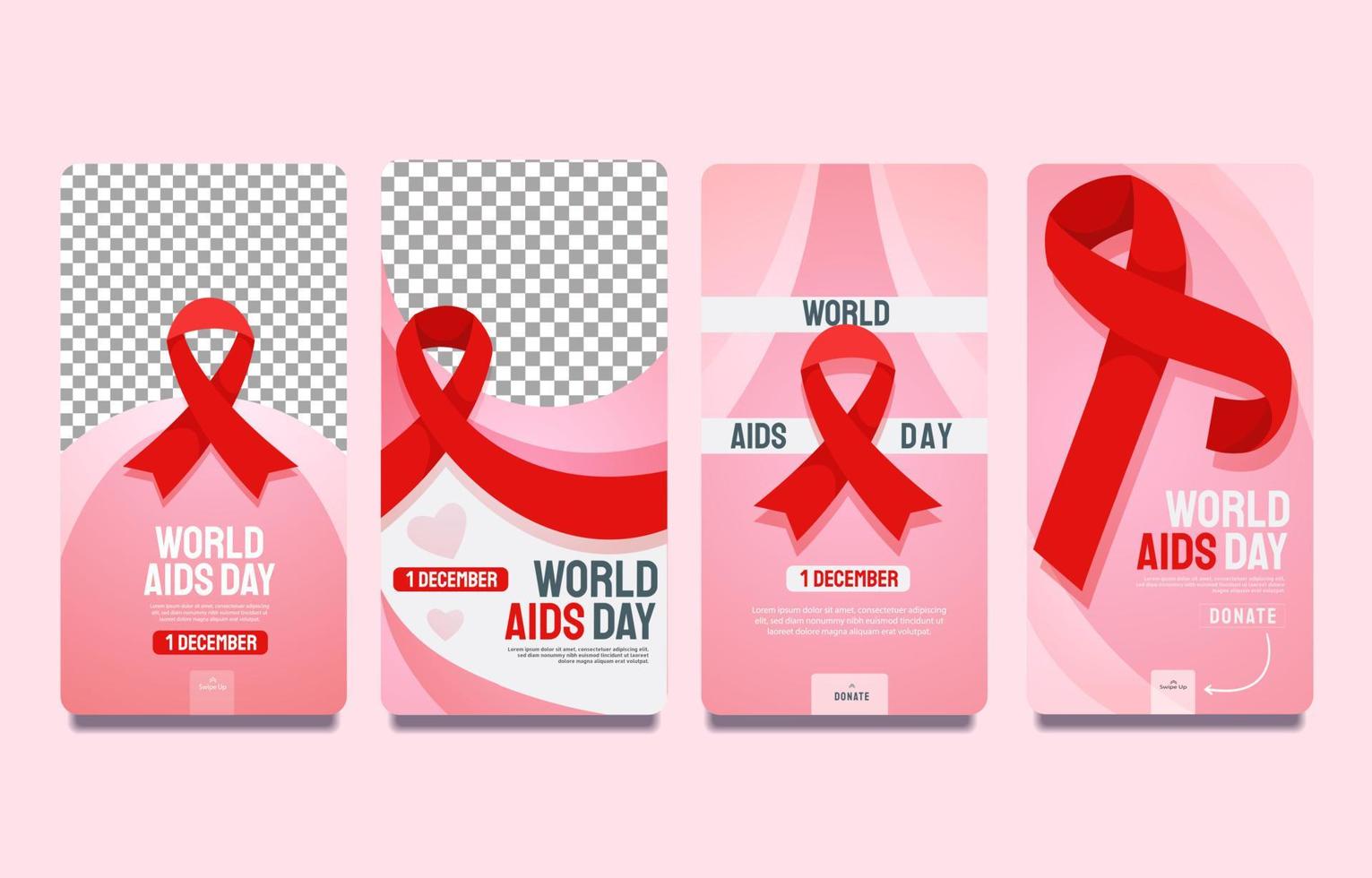 Vorlage für eine Geschichte zum Welt-Aids-Tag vektor