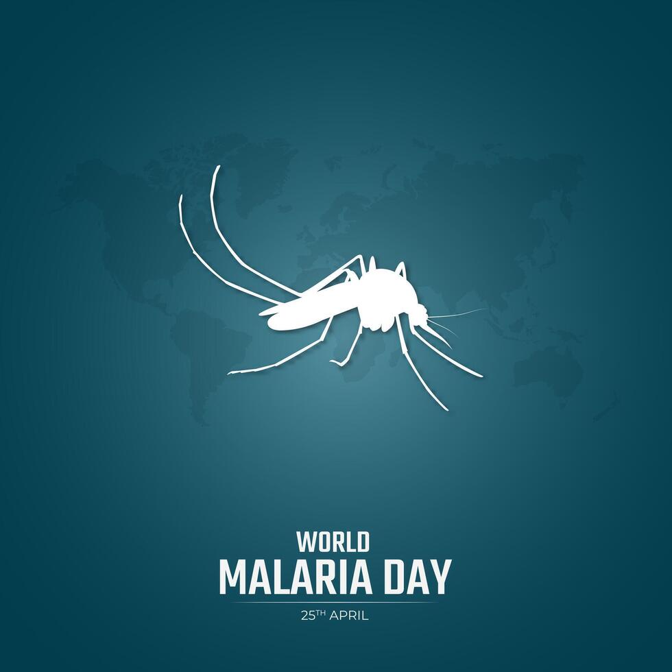 Welt Malaria Tag Bewusstsein Tag Sozial Medien Poster Design vektor