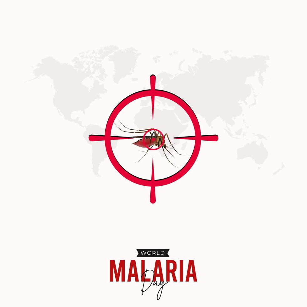 värld malaria dag medvetenhet dag social media affisch design vektor