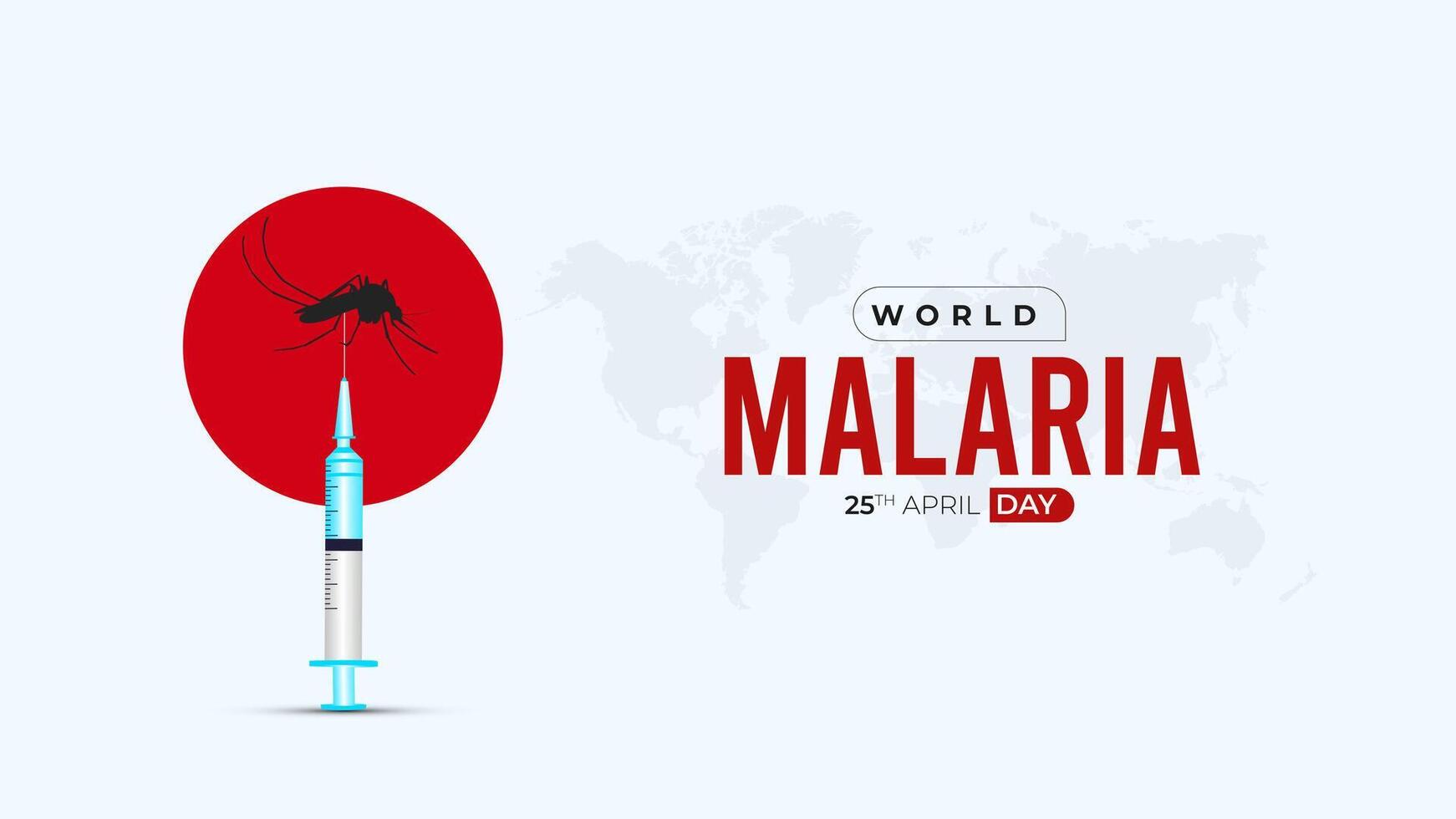 Welt Malaria Tag Bewusstsein Tag Sozial Medien Poster Design vektor