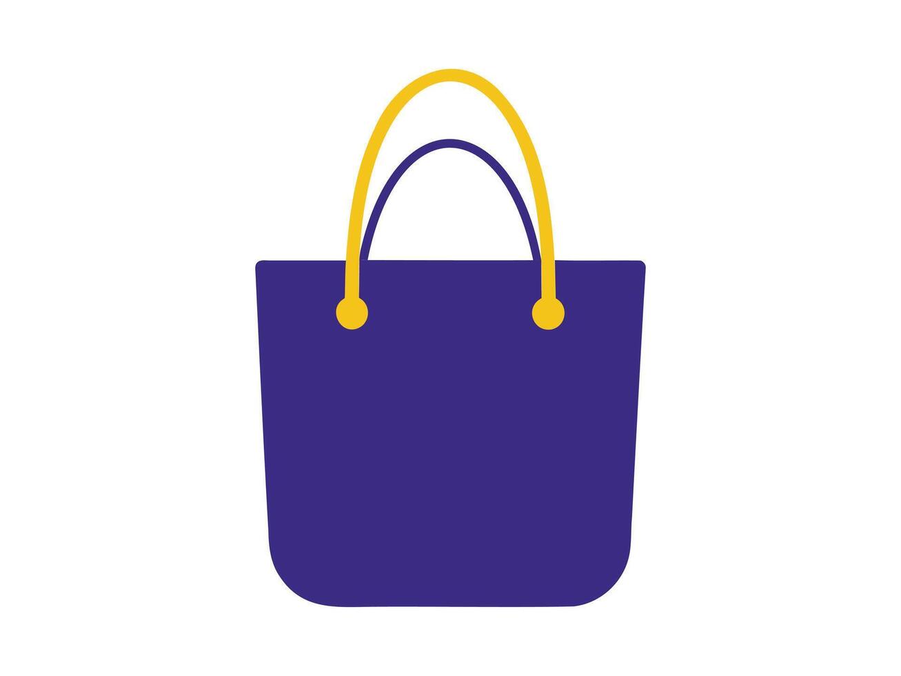 lila toto väska illustration. vibrerande shopper väska design i en platt stil. minimalistisk design. begrepp av återanvändbar påsar, miljövänlig handla. isolerat på vit bakgrund. skriva ut vektor